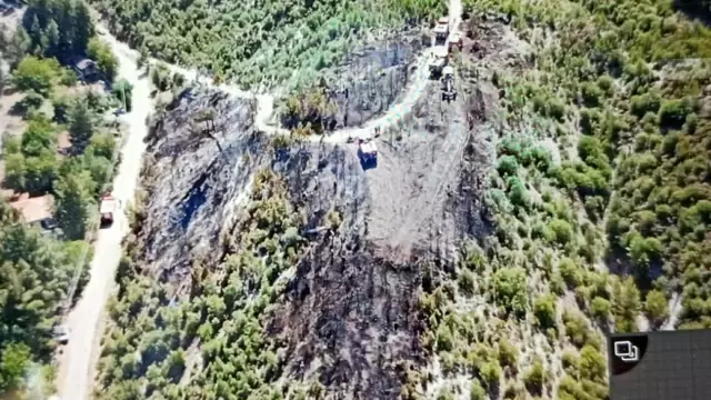 Denizli'de orman yangını: 15 dekar orman küle döndü
