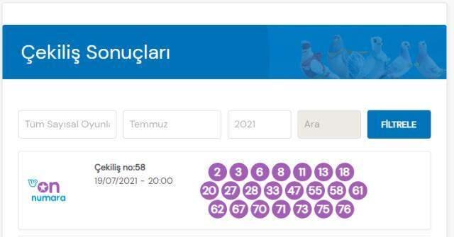 19 Temmuz On Numara sonuçları açıklandı! 10 Numara bilet sorgulama nasıl yapılır? On Numara çekilişi canlı sonuç takibi! 19 Temmuz On Numara sonuçları açıklandı! 10 Numara bilet sorgulama nasıl yapılır? On Numara çekilişi canlı sonuç takibi!