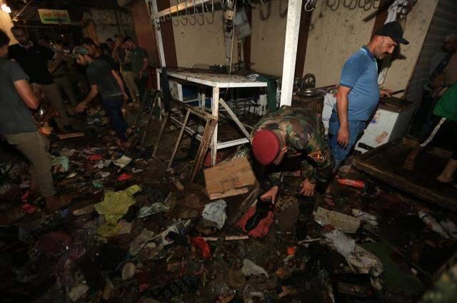 Bağdat'ta halk pazarına terör saldırısı: 22 ölü, 47 yaralı Bağdat'ta halk pazarına terör saldırısı: 22 ölü, 47 yaralı
