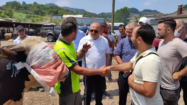 Başkan Tavlı, kurban pazarlığı yaptı, vatandaşların bayramını kutladı Başkan Tavlı, kurban pazarlığı yaptı, vatandaşların bayramını kutladı