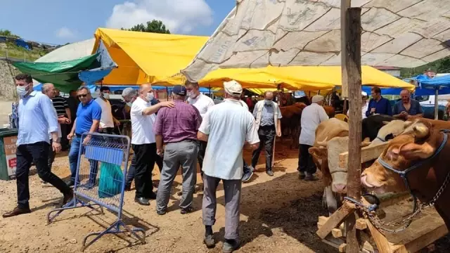 Başkan Tavlı, kurban pazarlığı yaptı, vatandaşların bayramını kutladı