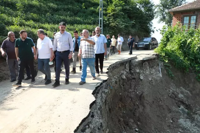 Bakan Kurum, Güneysu'da incelemelerini sürdürdü