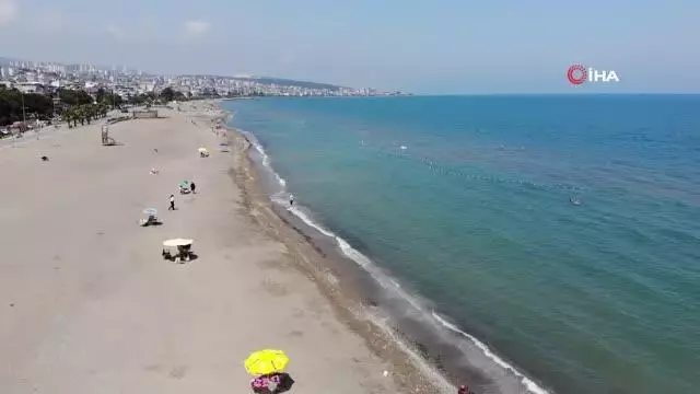 Çöl sıcaklarının yaşandığı Samsun'da sahiller boş kaldı