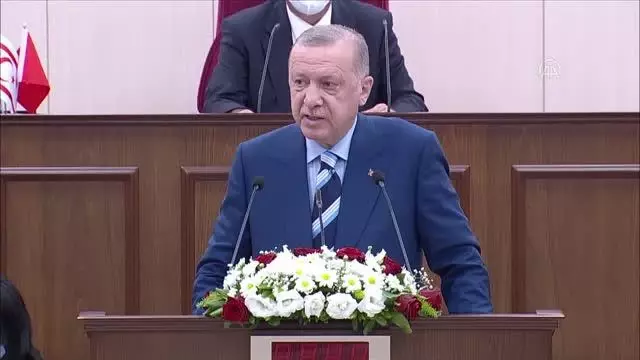 Cumhurbaşkanı Erdoğan: 'Kıbrıs davasının sahibi, yavru vatanıyla, anavatanıyla, büyük Türk milletinin tamamıdır'
