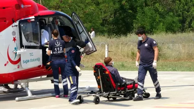 Son dakika haberleri | Düşerek yaralanan yaşlı adam ambulans helikopterle hastaneye sevk edildi