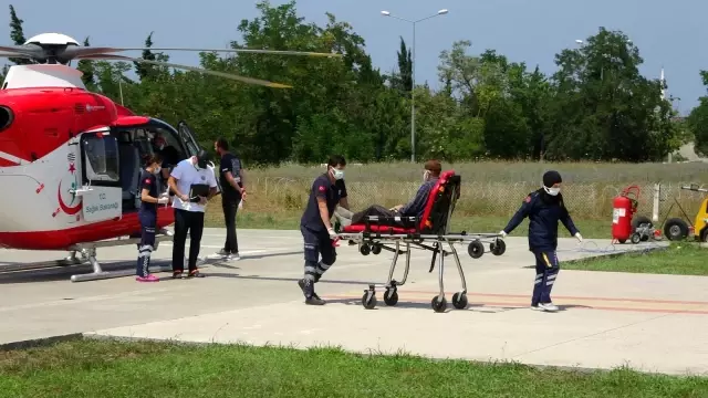 Son dakika haberleri | Düşerek yaralanan yaşlı adam ambulans helikopterle hastaneye sevk edildi