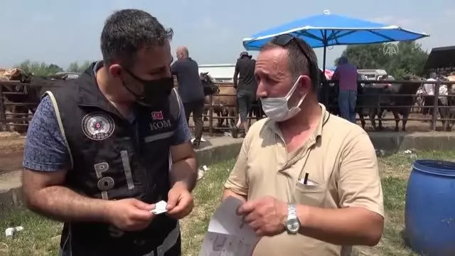 Düzce emniyetinden hayvan pazarlarında besici ve müşterilere sahte para uyarısı
