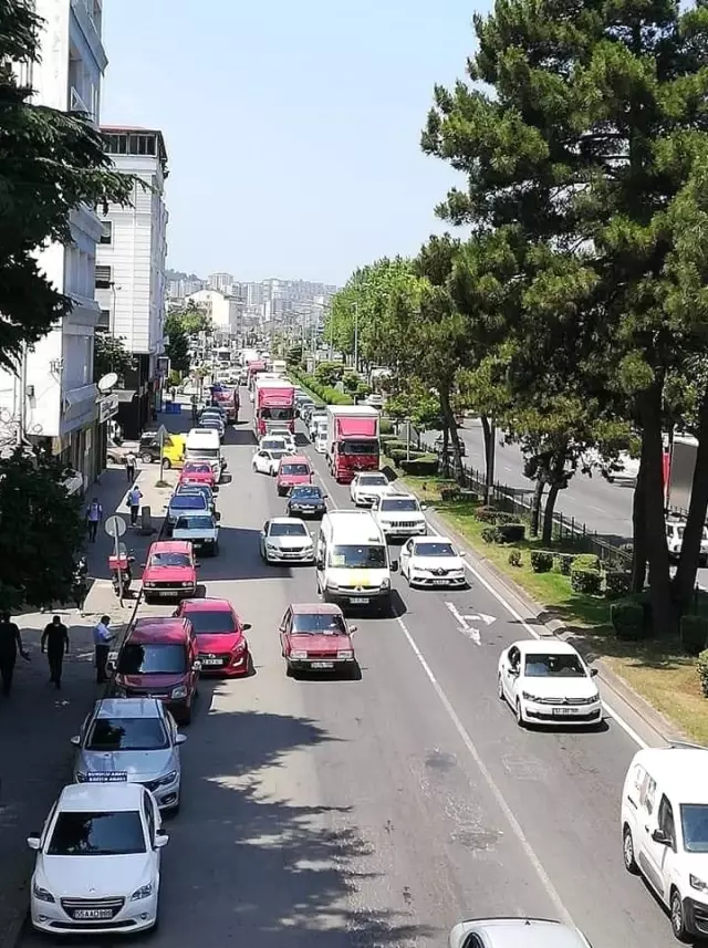 Fatsa'da bayram arifesi yollar kilitlendi