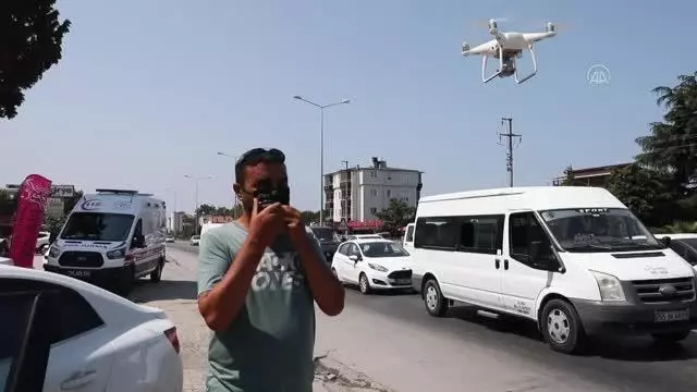 Kurban Bayramı öncesi drone ile trafik denetimi