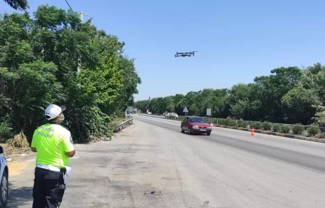 Kurban Bayramı öncesi drone ile trafik denetimi Kurban Bayramı öncesi drone ile trafik denetimi