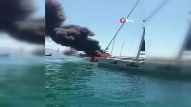 Milyon dolarlık yat küle döndü