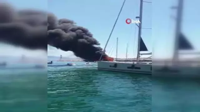 Milyon dolarlık yat küle döndü