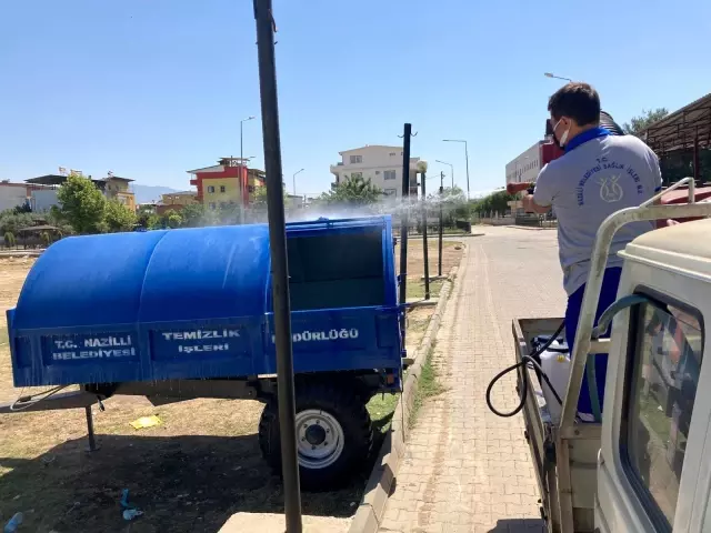 Nazilli'de kurban kesim alanları dezenfekte edildi