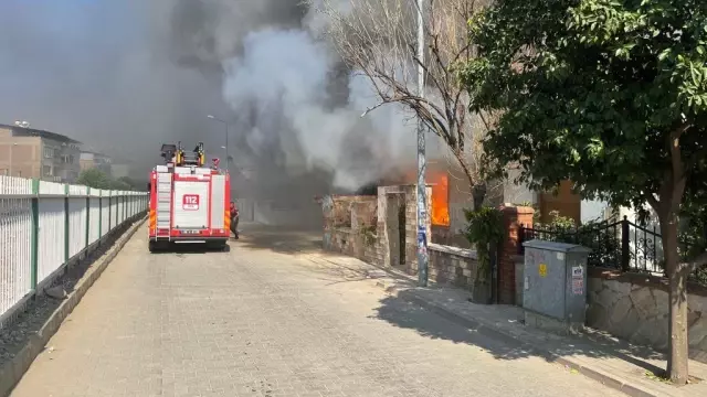 Nazilli'de metruk binada çıkan yangın söndürüldü