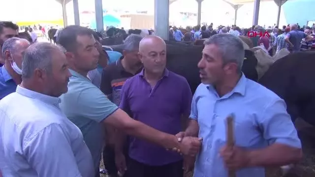 NİĞDE HAYVAN PAZARINDA ARİFE GÜNÜ HAREKETLİLİĞİ