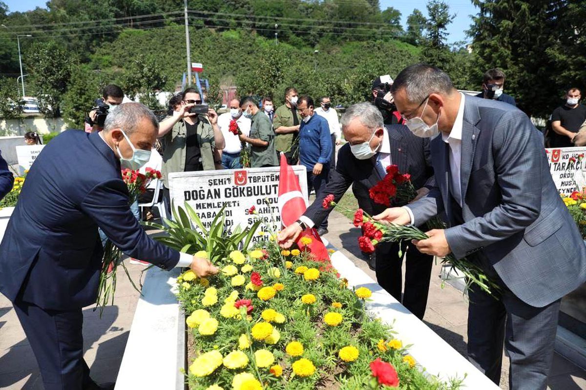 Ordu'da arife gününde şehitlikler ziyaret edildi