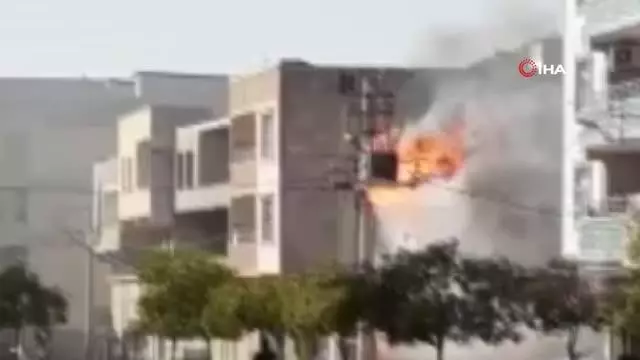 Patlayan elektrik trafosu korku saçtı