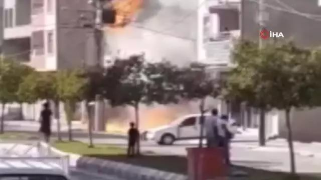 Patlayan elektrik trafosu korku saçtı