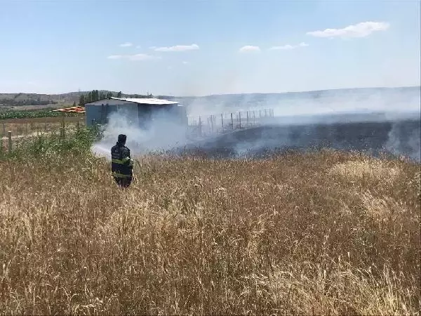 Plastikleri yakmak isterken, yangın çıkardı