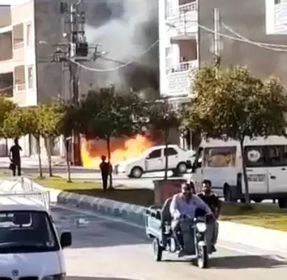 Şanlıurfa'da patlayan elektrik trafosu korku saçtı