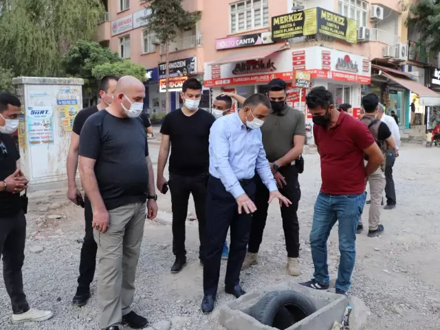 Vali Hacıbektaşoğlu, Güres Caddesi'nde yürütülen yenileme çalışmalarını inceledi