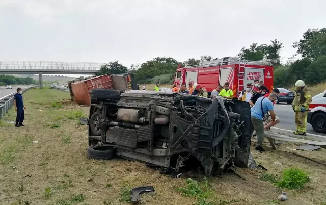 Silivri TEM otoyolundaki kazada 6 kişi yaralandı