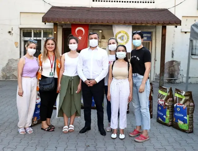 Yüreğir Belediyesinden sokak hayvanlarına mama desteği