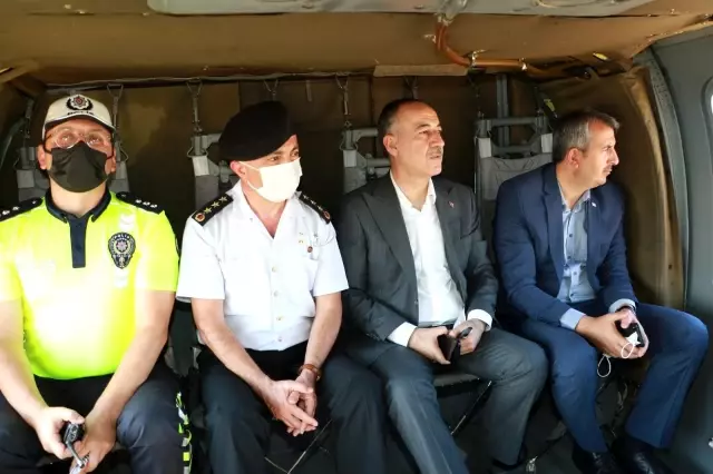 43 ilin geçiş noktası helikopterle havadan denetlendi: Bayramın ilk gününde yollar sakin