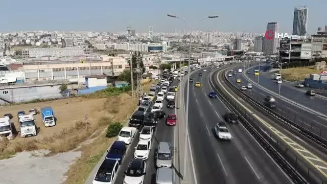 Avcılar E-5'te kurban yoğunluğu drone ile görüntülendi