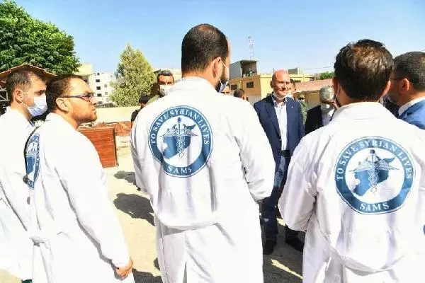 Son dakika haberi | Bakan Soylu, Afrin'de ziyaretlerde bulundu