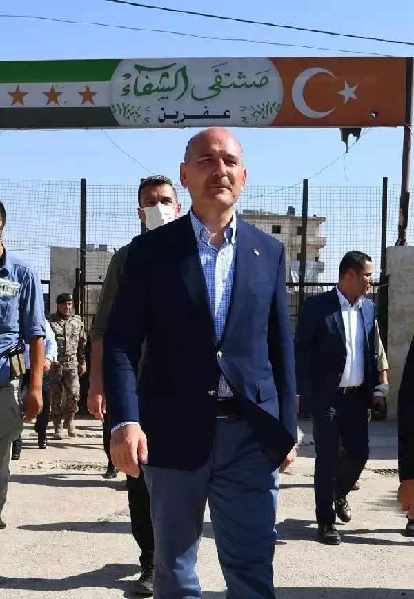 Son dakika haberi | Bakan Soylu, Afrin'de ziyaretlerde bulundu