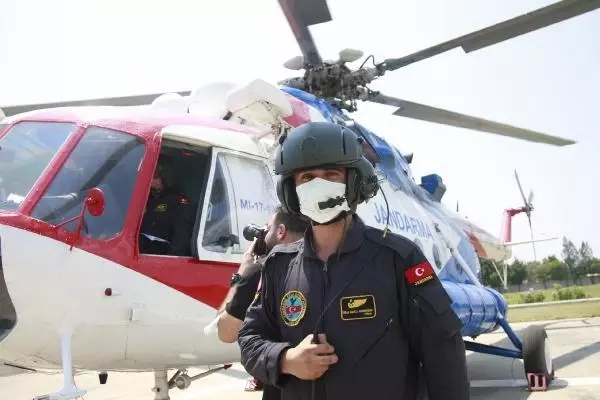 JANDARMA'DAN HELİKOPTERLİ TRAFİK DENETİMİ