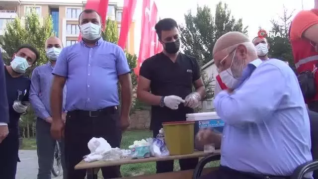 Cami ve mezarlıklarda aşı standı kuruldu