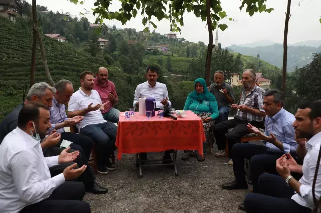 Çevre ve Şehircilik Bakanı Kurum, Rize'de heyelanda kaybolan vatandaşın ailesini ziyaret etti Açıklaması