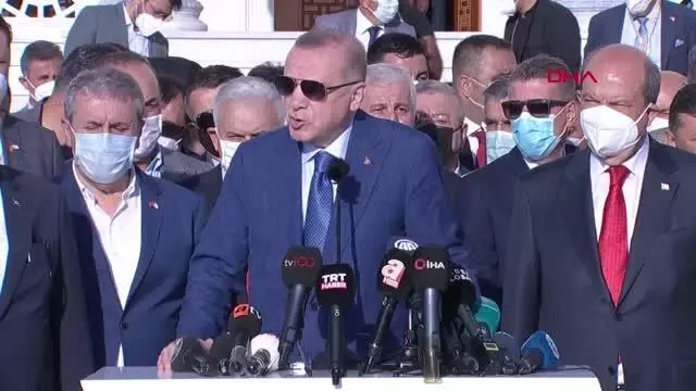 Son dakika haberi | Cumhurbaşkanı Erdoğan: Biz artık Kuzey Güney demek istemiyoruz. Artık Kıbrıs Türkü diyoruz