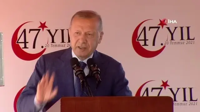 Cumhurbaşkanı Recep Tayyip Erdoğan KKTC'de 20 Temmuz Barış ve Özgürlük Bayramı töreninde yaptığı açıklamada, 'Ülkelerimizi tek taraflı kararla... Cumhurbaşkanı Recep Tayyip Erdoğan KKTC'de 20 Temmuz Barış ve Özgürlük Bayramı töreninde yaptığı açıklamada, 'Ülkelerimizi tek taraflı kararla...
