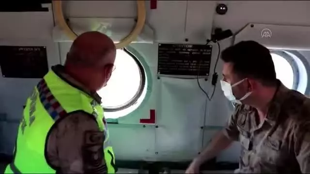 DİYARBAKIR - Jandarma, helikopter destekli denetim yaptı