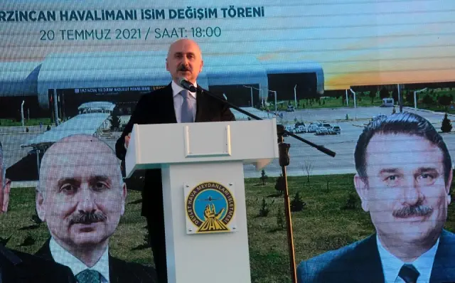 Erzincan Yıldırım Akbulut Havalimanı'nda isim değişikliği töreni