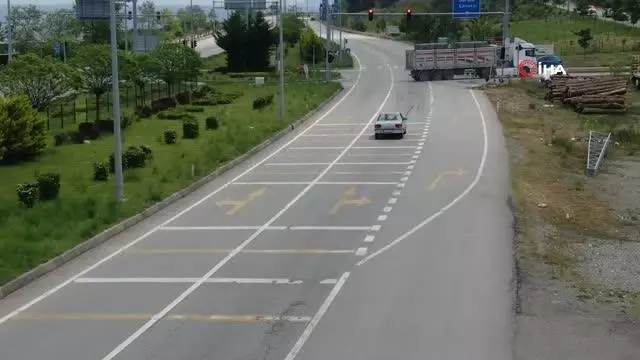 Giresun'da kaza anı drone ile görüntülendi Giresun'da kaza anı drone ile görüntülendi