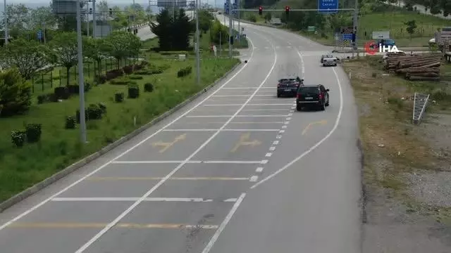 Giresun'da kaza anı drone ile görüntülendi