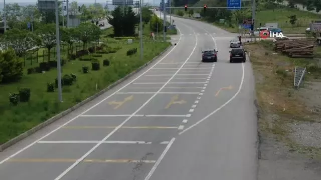 Giresun'da kaza anı drone ile görüntülendi