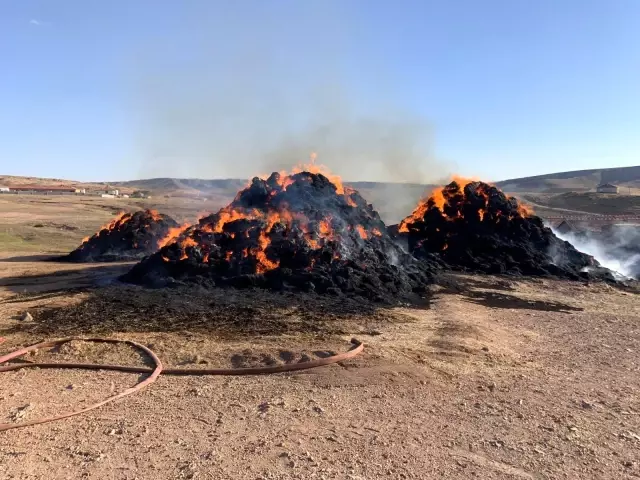 Haymana'da 5 bin balya saman yanarak kül oldu