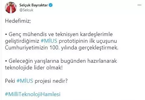Türkiye'nin insansız savaş uçağı
