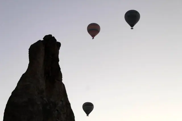 Kapadokya'da bayramı gökyüzünde karşıladılar