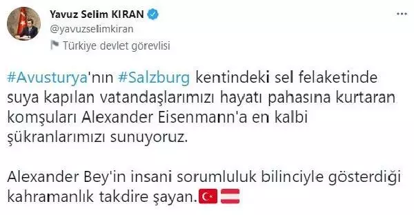 Karaaslan çiftine ve onları kurtaran Eisenmann'a geçmiş olsun ziyareti