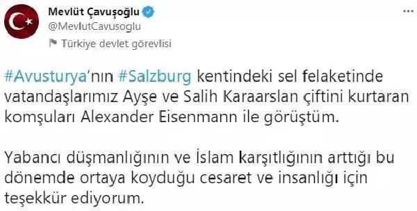 Karaaslan çiftine ve onları kurtaran Eisenmann'a geçmiş olsun ziyareti