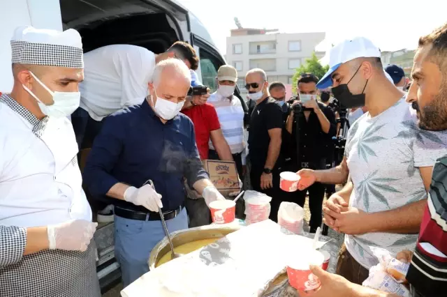 Kurbanlık için gelen vatandaşa çorba belediyeden