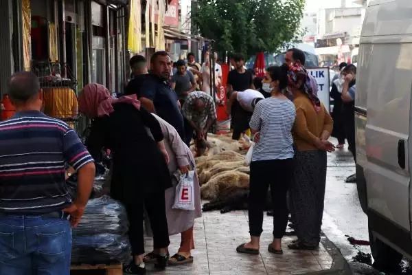 Kurbanlıklarını sokaklarda kestiler