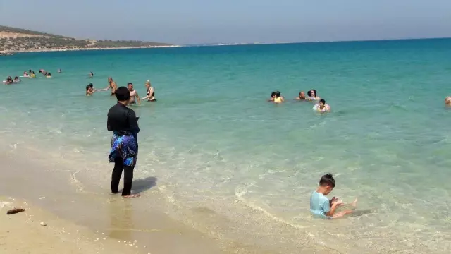 Mersin sahillerinde bayram yoğunluğu
