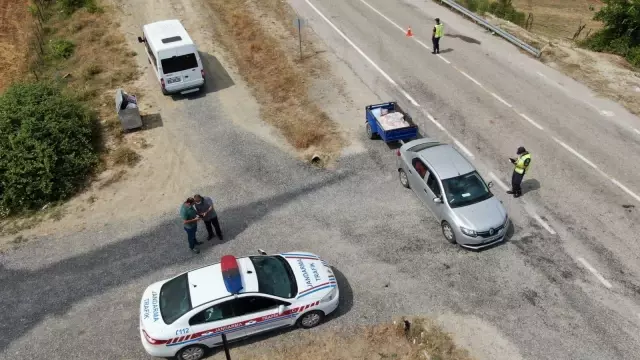Samsun'da jandarma ekipleri drone destekli uygulama yaptı